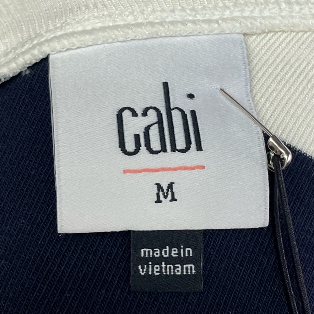 CAbi #5925 Sailor Tee Navy and White Striped Short Sleeve Tee - Picture 6 of 7